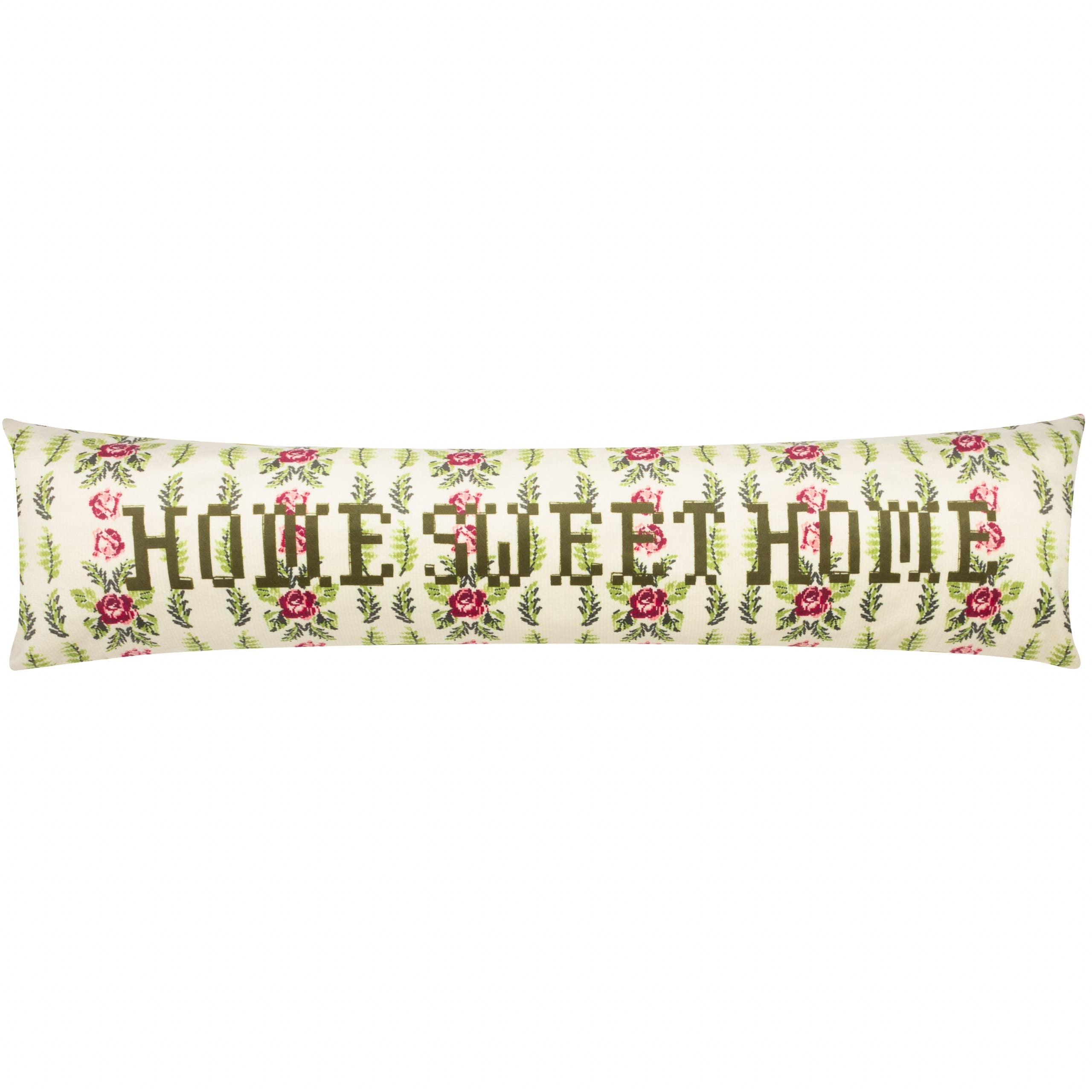 Feeoni Home Sweet Home Velvet Draught Excluder Willow Green