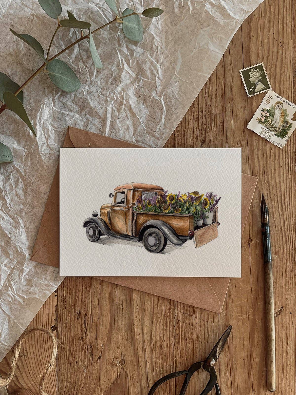 Flower Truck Card