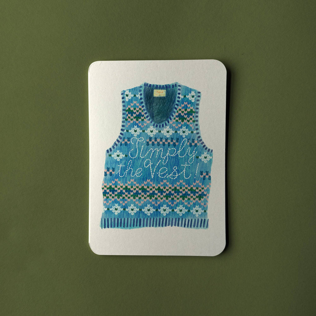 Simply the Vest Greetings Card