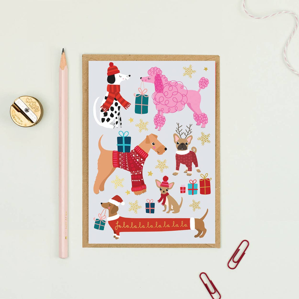 Christmas Dogs Holiday Card | Christmas Card | Seasonal Card