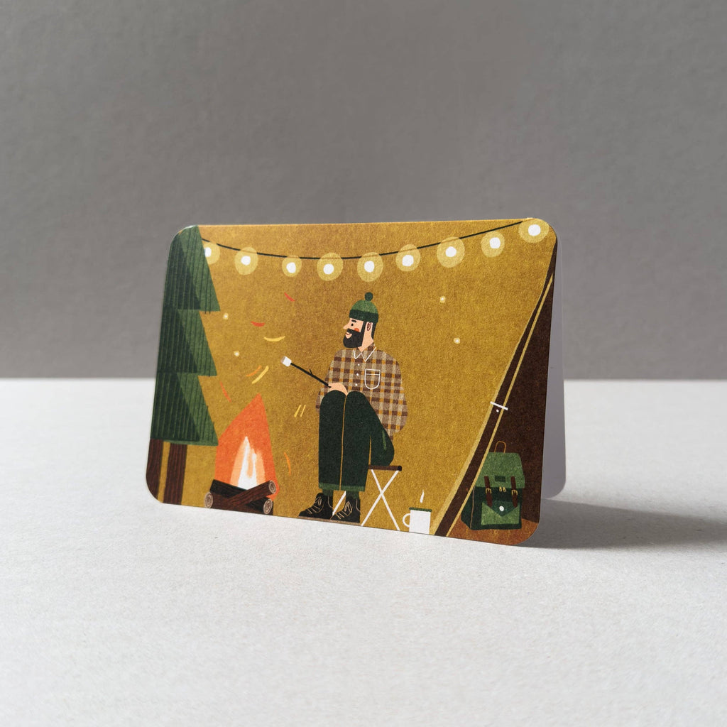 Tent No.2 Greetings Card (Yellow)