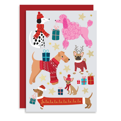 Christmas Dogs Holiday Card | Christmas Card | Seasonal Card